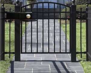IF103 PEDESTRIAN CHAIN LINK ELECTRIC LOCK - Pedestrian Gate Electric Locking System - The system can be used in many different applications. This includes security for tennis courts, pool enclosures, fenced industrial compounds, warehouses, yacht clubs, car dealerships, airports and rail yards.