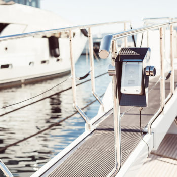 A Marina with a carad based access control system