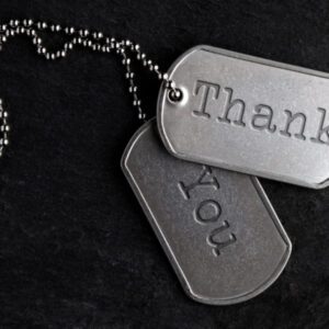 Military Dog Tags That Say Thank You